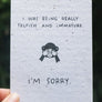 apology wildflower seed paper card for mental health